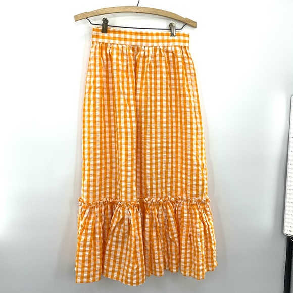 Topshop Sun Kissed Mermaid ‘Orange/White’ Skirt Woman’s Size: 2 - Picture 4 of 4